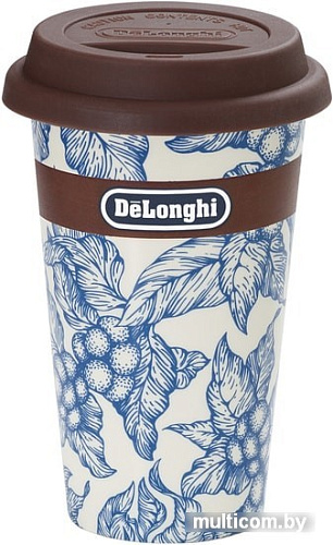 Термокружка DeLonghi Blue Flower DLSC064 300мл (бежевый/синий)