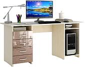 Письменный стол MFMaster Милан-6 Глянец (дуб молочный/капучино)