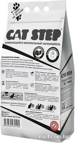 Наполнитель Cat Step Compact White Carbon 5 л