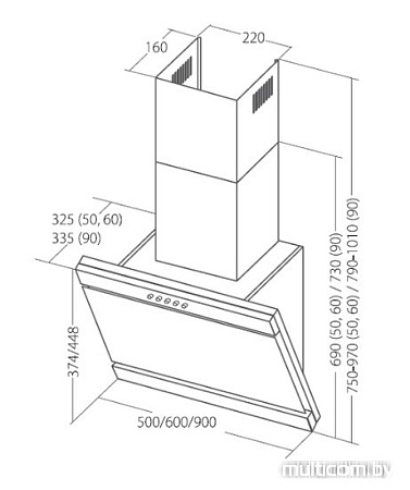 Кухонная вытяжка Akpo Kastos 50 WK-4 (белый)