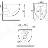 Унитаз подвесной Roxen Egg в комплекте с инсталляцией StounFix Slim 6 в 1 964205 (кнопка: хром глянец)