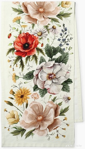 Дорожка на стол Этель Red flowers 10845778