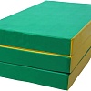 Cпортивный мат КМС №4 складной 150x100x10 (зеленый/желтый)