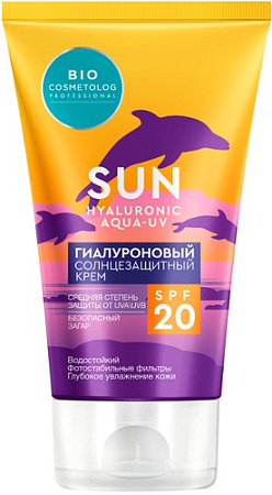 Крем солнцезащитный Фитокосметик Крем солнцезащитный Sun SPF20 гиалуроновый 150 мл