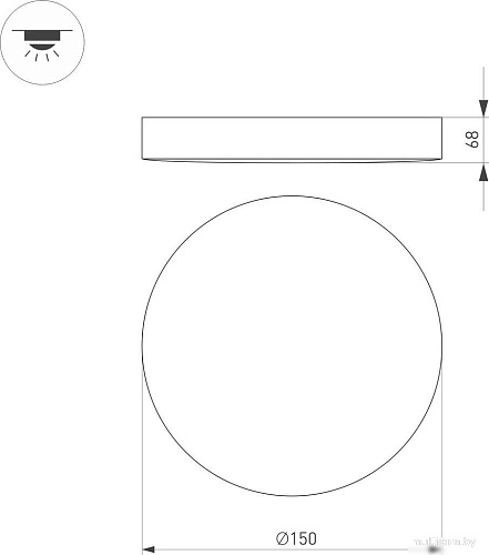 Светильник Arlight IM-FLOWER-EMERGENCY-3H-R280-15W Day4000-MIX (BK, 110 deg, 230V) 041106