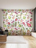Комплект штор JoyArty Фруктовый иммунитет 1.45x2.65 м tul_47766_145x265 (2 шт)