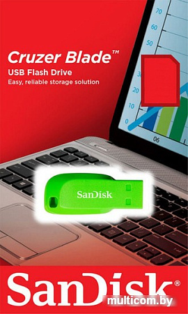 USB Flash SanDisk Cruzer Blade 32GB (зеленый) [SDCZ50C-032G-B35GE]