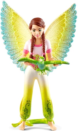 Набор фигурок Schleich Эльфийка Сурах и попугай Куак 70584