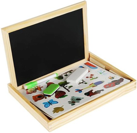 Магнитная доска Буратино Малышарики Чудо-чемоданчик MMM-22