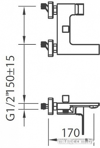 Смеситель Clever Saona Slim 60125