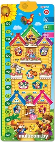 Развивающая игрушка Азбукварик Говорящий ростомер. Теремок 4680019281278