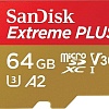 Карта памяти SanDisk Extreme microSDXC SDSQXBZ-064G-GN6MA 64GB (с адаптером)