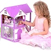 Кукольный домик Krasatoys Светлана с мебелью 000251 (белый/сиреневый)