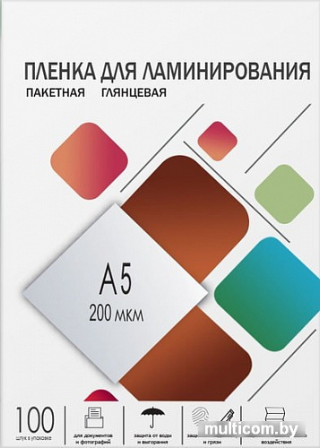 Пленка для ламинирования Гелеос A5 200 мкм 100 шт LPA5-200