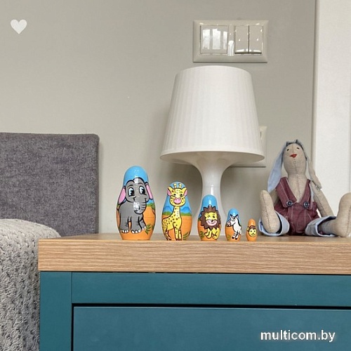 Развивающая игра Брестская Матрешка Животные африканской саванны (набор 5 шт)