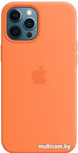 Чехол Apple MagSafe Silicone Case для iPhone 12 Pro Max (кумкват)
