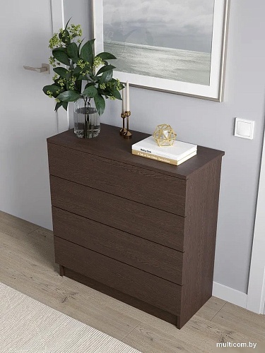 Комод Горизонт Нео 760 4 ящика (венге)
