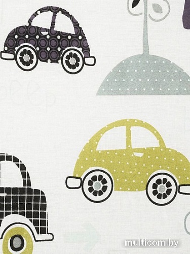 Плед Amarobaby Растем вместе. Город 85x95 (желтый/белый)