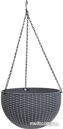 Кашпо Botanica Rattan (21x13 см, серый)