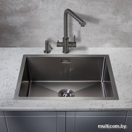Кухонная мойка Milacio Denia 58 Steel MC.77459 (вороненая сталь)