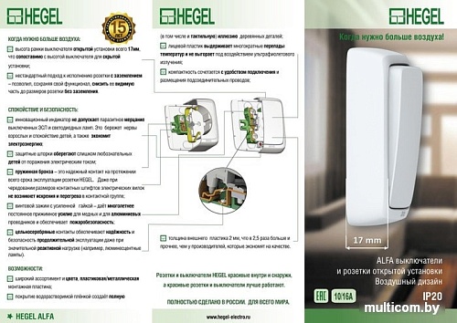 Выключатель Hegel ВА10-113-05