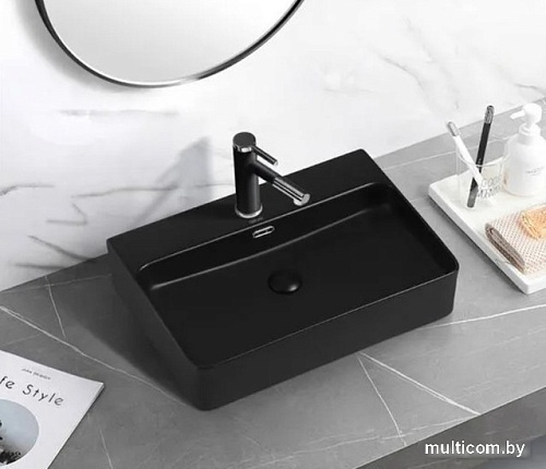 Умывальник Abber Rechteck AC2201MB (черный матовый)