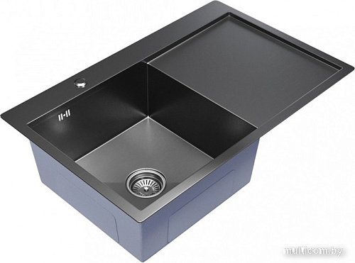 Кухонная мойка Mixline Pro 552922 (черный графит, с сифоном)