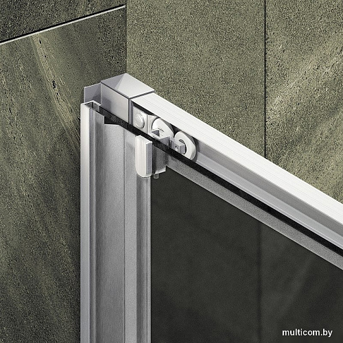 Душевая дверь MaybahGlass 195x150 MGD-1289-5 (графит матовый стекло/хром матовый)