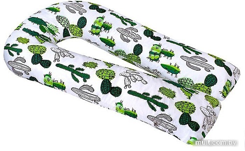 Подушка для беременных Amarobaby Кактусы AMARO-40U-K (зеленый)