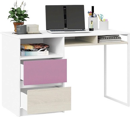 Стол Трия Сканди ТД-386.15.02-20 (дуб гарден/белый/лиловый)