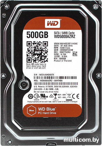 Жесткий диск WD blue 500GB (WD5000AZRZ)