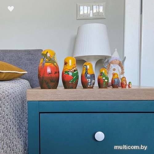 Развивающая игра Брестская Матрешка С динозаврами (набор 7 шт)