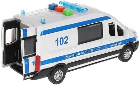 Игрушечный транспорт Технопарк Ford Transit Полиция TRANSITVAN-16PLPOL-WH