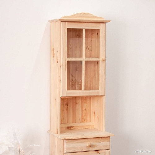 Шкаф-витрина Диприз Lena 1-дверный Д.73044.7 (сосна, без отделки)