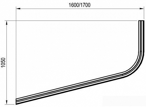 Ravak A Chrome 170x105 L CZA3100A00