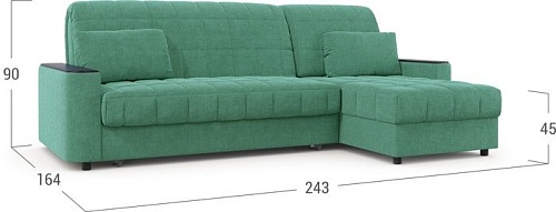 Угловой диван Moon Trade Даллас 018 угловой 003540 (зеленый)