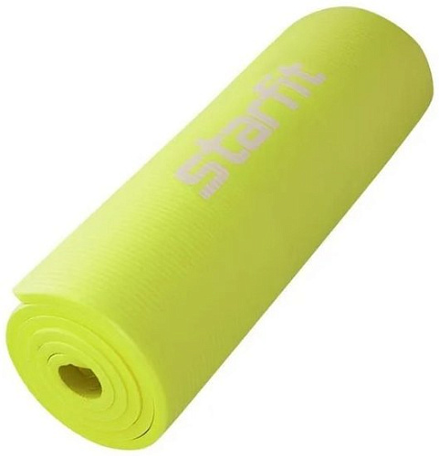 Коврик Starfit FM-301 NBR (10 мм, лаймовый)