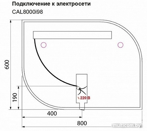 IDDIS Зеркало Calipso CAL8000I98