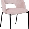 Стул AksHome Elsa (розовый велюр Fjord 91/черный)