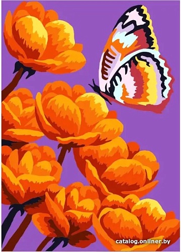 Картина по номерам Wizardi Огненные цветы MINI120