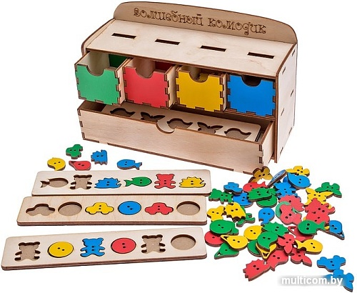 Сортер Smile Decor Волшебный комодик. Пуговки А024