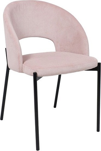 Стул AksHome Elsa (розовый велюр Fjord 91/черный)