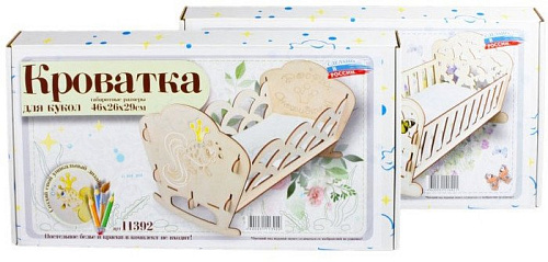 Кроватка для кукол Leader Toys Gold Fish 11392 (дерево светлое)