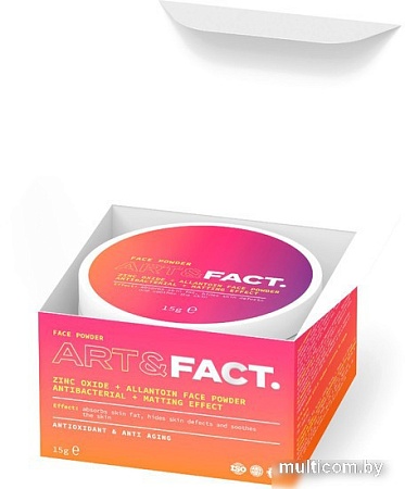 Art&Fact Пудра для лица Zinc Oxide + Allantoin Face Powder антисептическая (15 г)