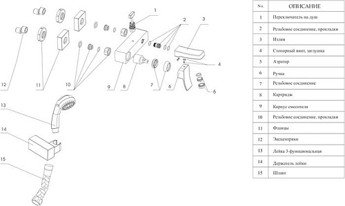 Смеситель Wasserkraft Aller 1061