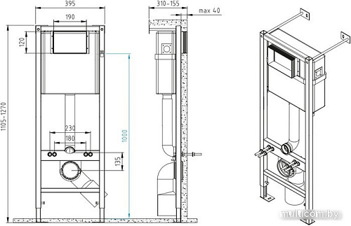 Унитаз подвесной Cersanit Street Fusion Vortex Dpl Eo 64578
