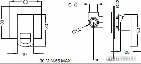 Смеситель Cezares Levico-DIM-01-Cr