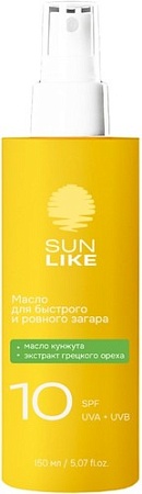 Масло для загара Sun Like Для быстрого и ровного загара SPF10 (150 мл)