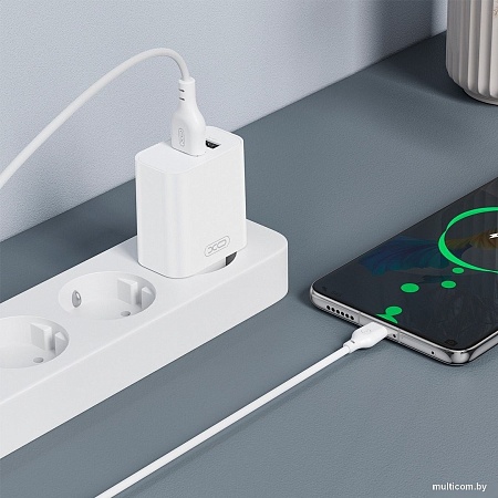 Сетевое зарядное XO CE34 USB Type-C (белый)