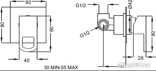Смеситель Cezares Levico-DIM-01-Cr